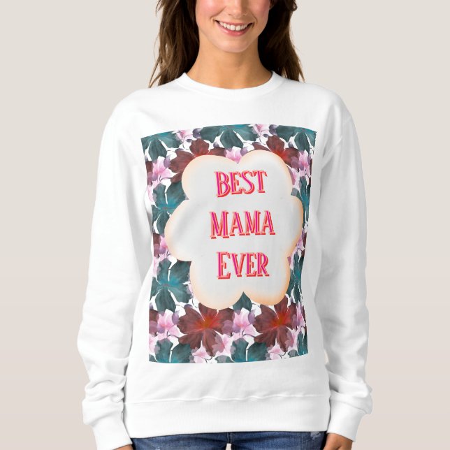 Custom and personalised watercolor floral  sweatshirt (Front)