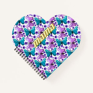 Custom and personalized butterfly floral  notebook