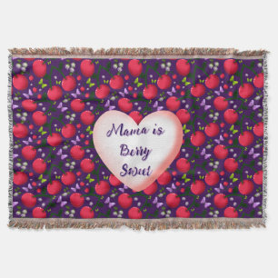 Custom and personalized Cute Cherry Butterfly  Throw Blanket