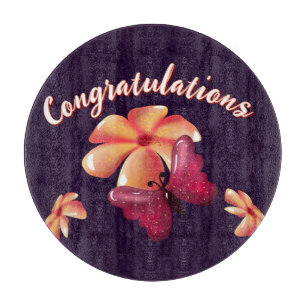 Custom and personalized floral Butterfly Pattern  Cutting Board