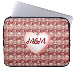 Custom and personalized floral gift for Mom Laptop Sleeve
