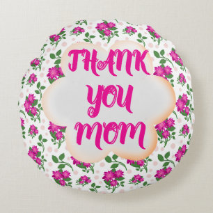Custom and personalized floral pattern  round cushion