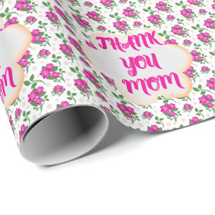 Custom and personalized floral pattern  wrapping paper
