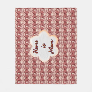 Custom and personalized mother's day floral gift  fleece blanket