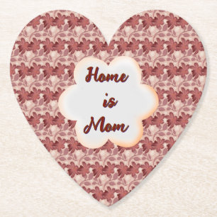 Custom and personalized mother's day floral gift  paper coaster