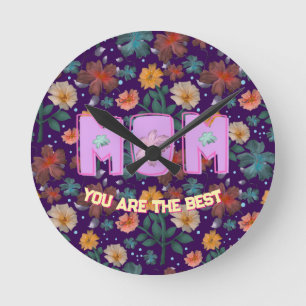 Custom and personalized mother's day gift  lumbar round clock