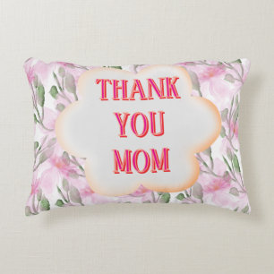 Custom and personalized Thank You Mom Watercolor W Decorative Cushion