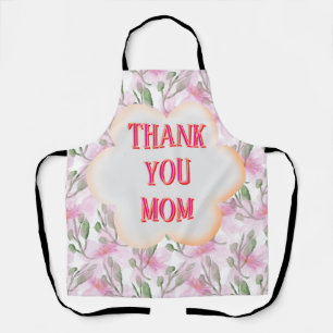 Custom and Personalized watercolor floral pattern  Apron