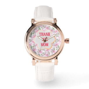 Custom and Personalized watercolor floral pattern  Watch