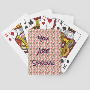 Custom and personalized watercolor floral  playing cards