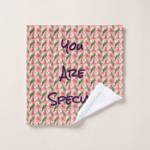 Custom and personalized watercolor floral  wash cloth