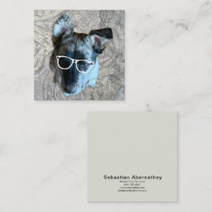 Custom Animal Care Profession Add Your Photo Square Business Card
