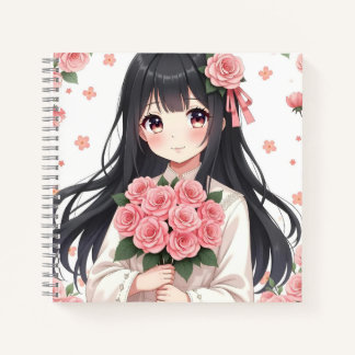 Custom Anime-Style Spiral Notebook