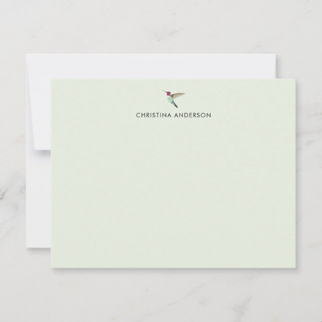Custom Anna's Hummingbird  Card (Front)