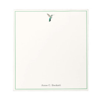 Custom Anna's Hummingbird Notepad