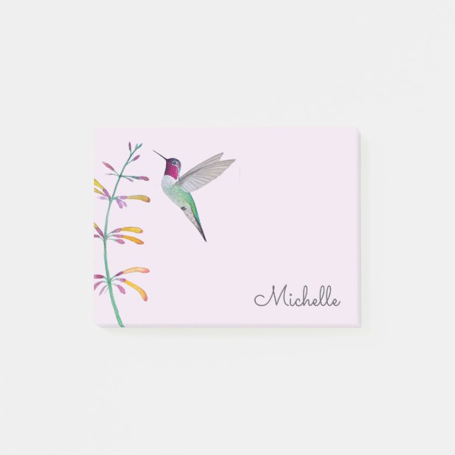 Custom Anna's Hummingbird  Post-it Notes (Front)