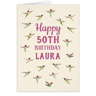 Custom Anna's Hummingbirds Birthday Card