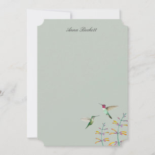 Custom Anna's Hummingbirds Note Card