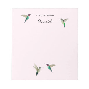 Custom Anna's Hummingbirds Notepad