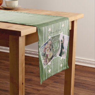 Custom Anniversary 2 Photos+Templates   Short Table Runner