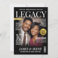 Custom Anniversary Card, Trendy Magazine Cover