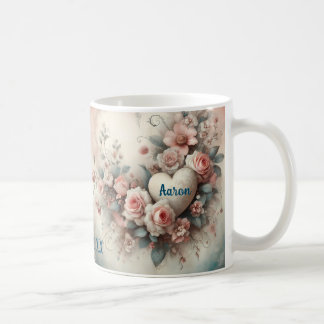 Custom Anniversary Floral Wreath  Coffee Mug