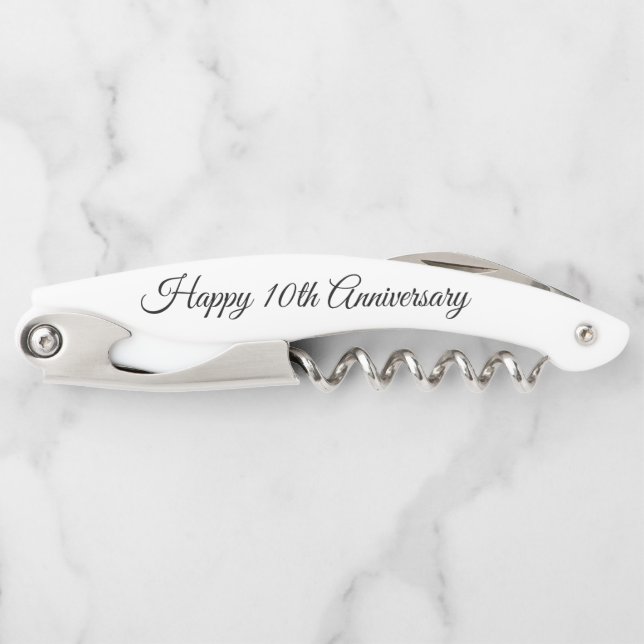 Custom anniversary gift personalised bottle opener (Front)