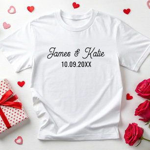  Custom Anniversary Matching For Couples Wedding T-Shirt