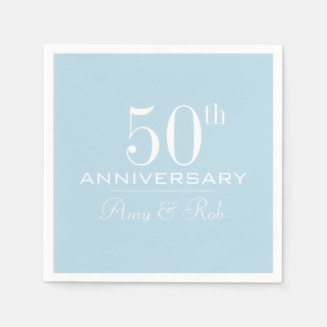 Custom Anniversary modern stylish minimalist Napkin (Front)
