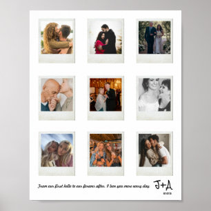 Custom Anniversary Photo Collage Frame Poster
