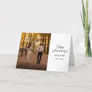 Custom anniversary photo create your own thank you card