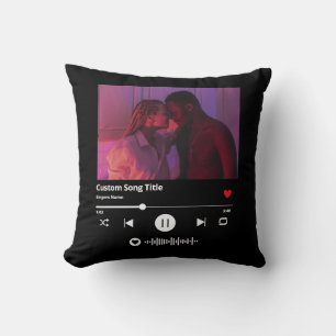 Custom Anniversary Photo Gift Scan Song Code Music Cushion