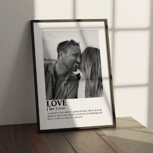 Custom Anniversary Photo With Personalised Message Poster