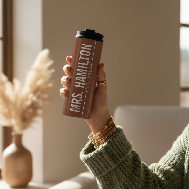 Custom Anniversary Tumbler for Husband and Wife (Custom Name Thermal Tumbler – Anniversary Gift for Husband, Wife or Couples)