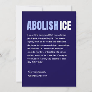Custom Anti ICE Political Postcard