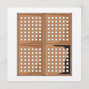 Custom Antique Capiz Shell Window Panels Invites