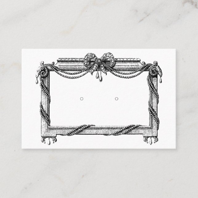 Custom Antique Stud Earring Jewellery Display Card (Front)