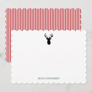 Custom Antler Deer Wilderness Logo Stationary Thank You Card