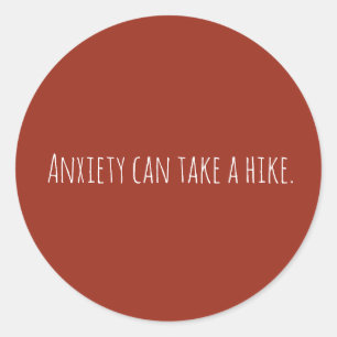 Custom Anxiety Mental Health Classic Round Sticker