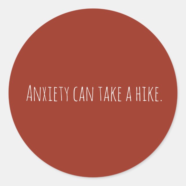 Custom Anxiety Mental Health Classic Round Sticker (Front)