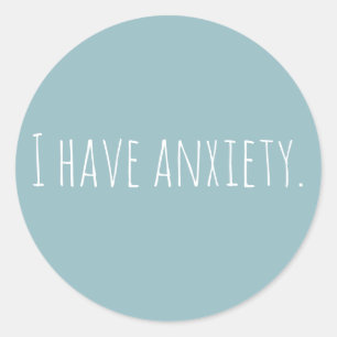 Custom Anxiety Mental Health Classic Round Sticker