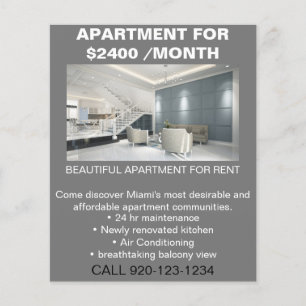 Custom Apartment For Rent Real Estate Promotional Flyer