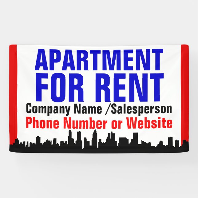 Custom Apartment for Rent Sign (Horizontal)