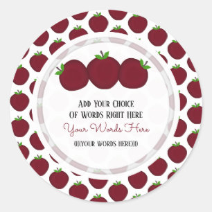 Custom Apple Classic Round Sticker