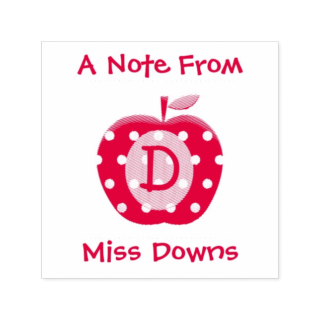 Custom Apple Note From Teacher Self-inking Stamp (Design)