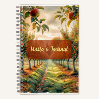 Custom Apple Orchard Notebook with Name