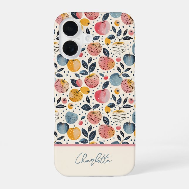 Custom Apple Pattern Phone Case (Back)