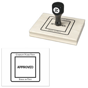 Custom Approved Text Company Business Email id Rubber Stamp