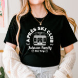 Custom Apres Ski Family Friends Ski Trip Group T-Shirt<br><div class="desc">Create lasting memories with our custom Ski Trip shirt for families, friends, or groups. This Custom Family Ski Trip shirt is perfect for celebrating your snow adventure. Personalise with your family name or group trip details to make it uniquely yours. Ideal for ski enthusiasts and winter vacation souvenirs, it is...</div>
