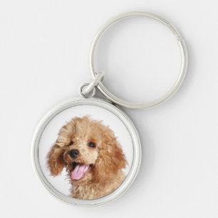 Custom Apricot Poodle Puppy Dog Love Key Chain